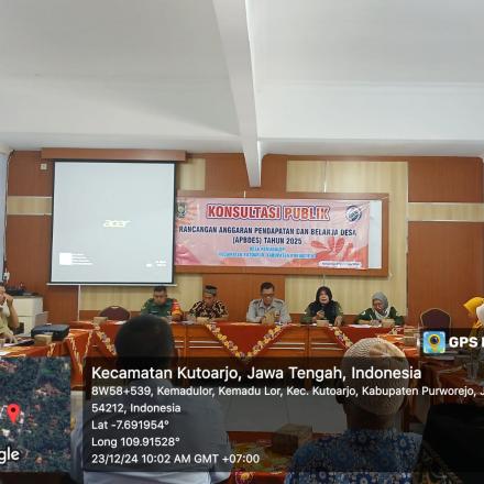 KONSULTASI PUBLIK RANCANGAN ANGGARAN PENDAPATAN DAN BELANJA DESA TAHUN 2025